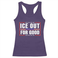 Ice Out For Good Patriotic Protest Racerback Tank Top Justice Resistance Red White and Blue