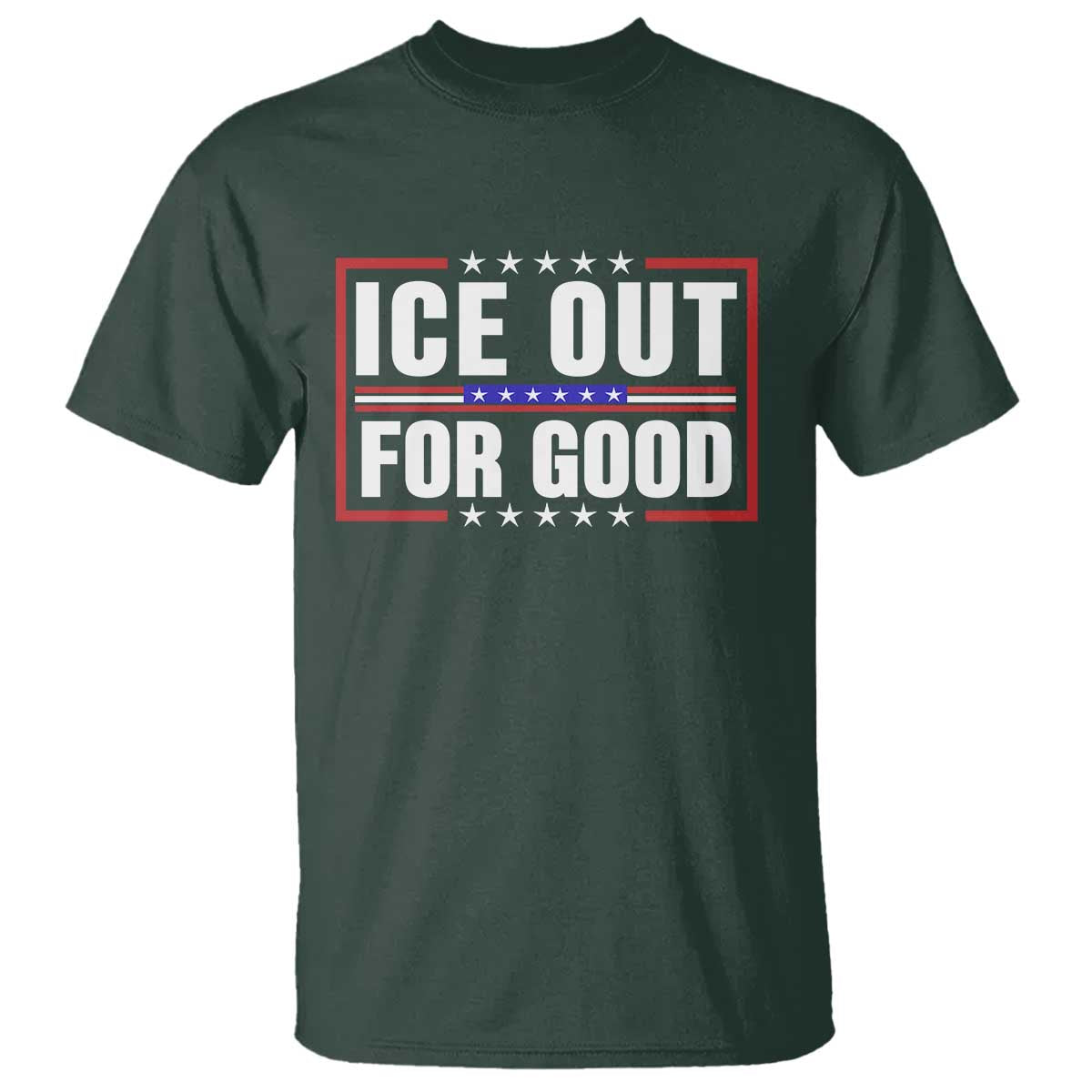 Ice Out For Good Patriotic Protest T Shirt Justice Resistance Red White and Blue