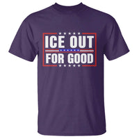 Ice Out For Good Patriotic Protest T Shirt Justice Resistance Red White and Blue