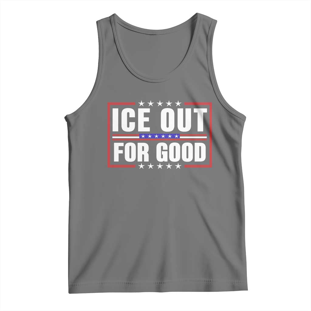 Ice Out For Good Patriotic Protest Tank Top Justice Resistance Red White and Blue