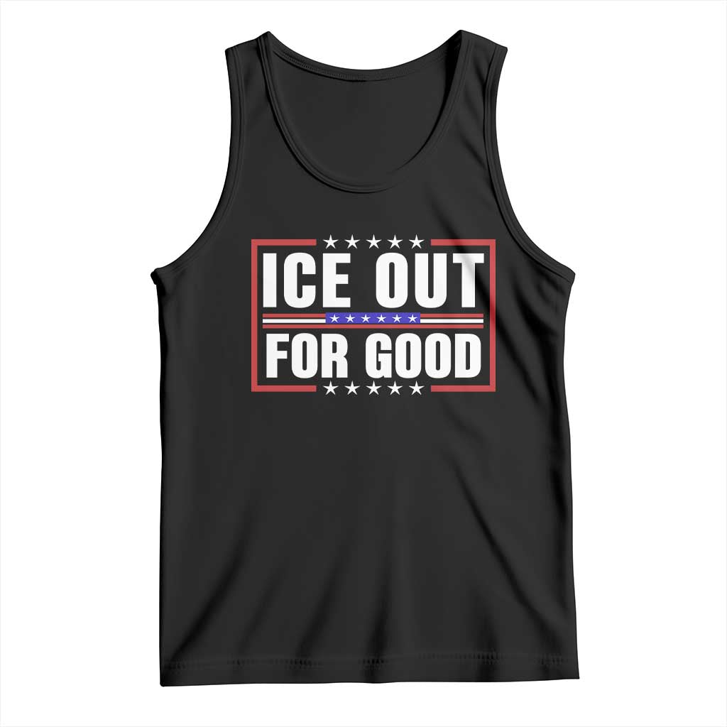 Ice Out For Good Patriotic Protest Tank Top Justice Resistance Red White and Blue