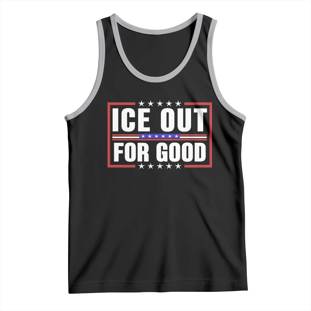 Ice Out For Good Patriotic Protest Tank Top Justice Resistance Red White and Blue