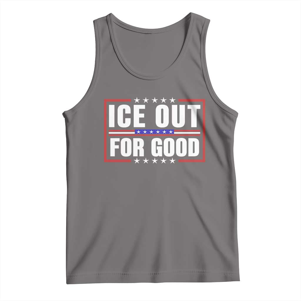 Ice Out For Good Patriotic Protest Tank Top Justice Resistance Red White and Blue