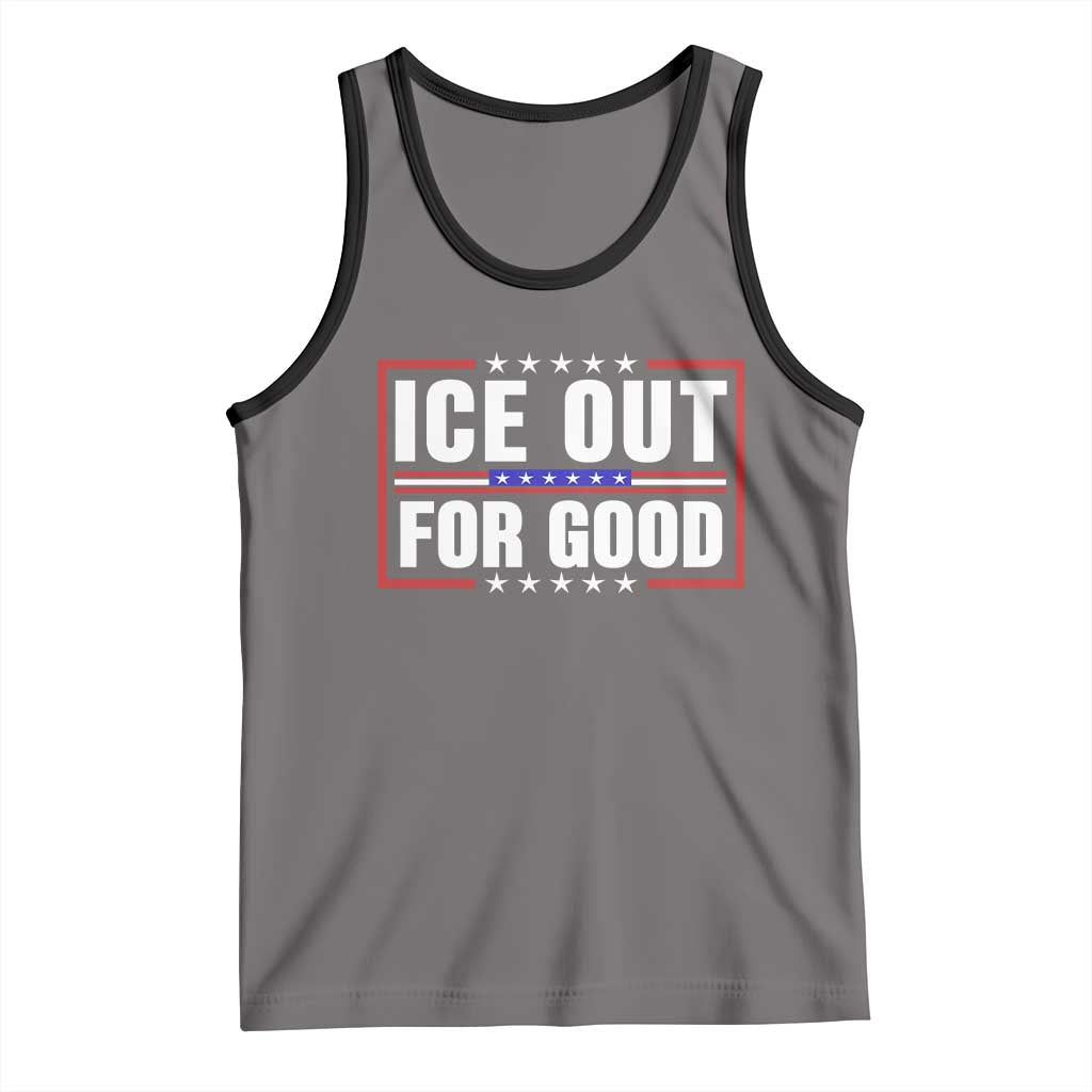 Ice Out For Good Patriotic Protest Tank Top Justice Resistance Red White and Blue
