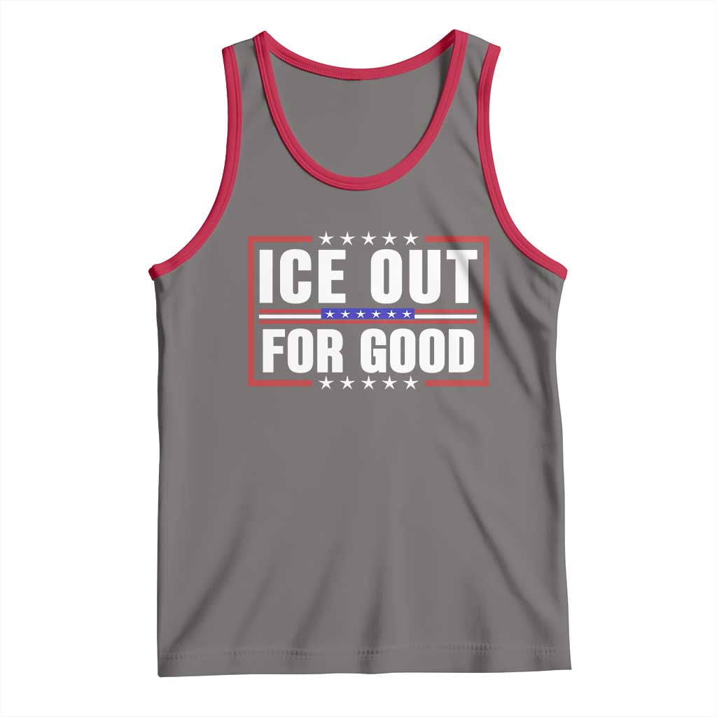 Ice Out For Good Patriotic Protest Tank Top Justice Resistance Red White and Blue