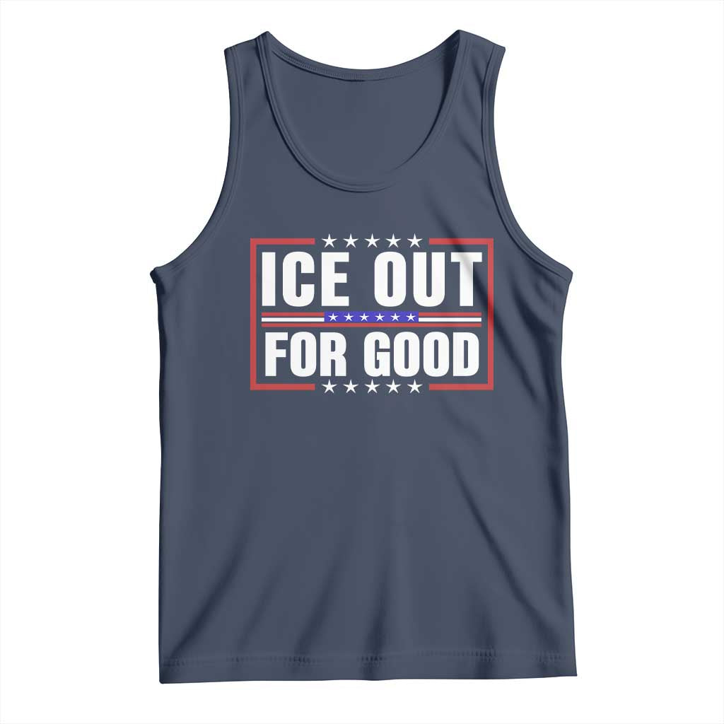 Ice Out For Good Patriotic Protest Tank Top Justice Resistance Red White and Blue