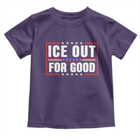 Ice Out For Good Patriotic Protest Toddler T Shirt Justice Resistance Red White and Blue