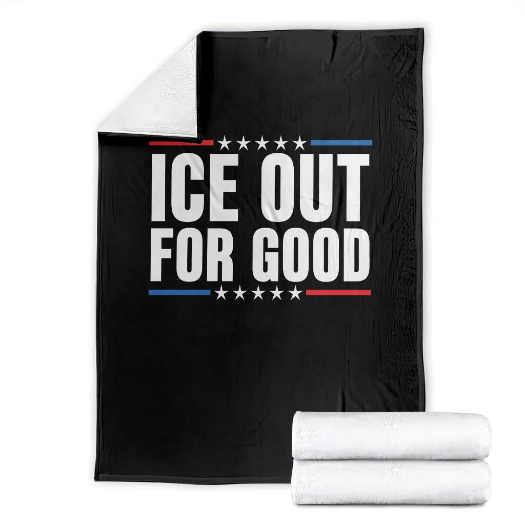 Ice Out For Good Patriotic Protest Throw Blanket Justice Political Resistance