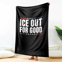 Ice Out For Good Patriotic Protest Throw Blanket Justice Political Resistance