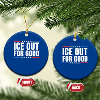 Ice Out For Good Patriotic Protest Ceramic Ornament Justice Political Resistance
