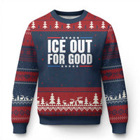 Ice Out For Good Patriotic Protest Ugly Christmas Sweater Justice Political Resistance