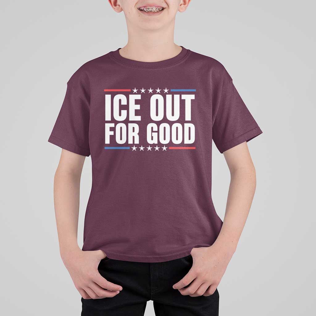 Ice Out For Good Patriotic Protest T Shirt For Kid Justice Political Resistance