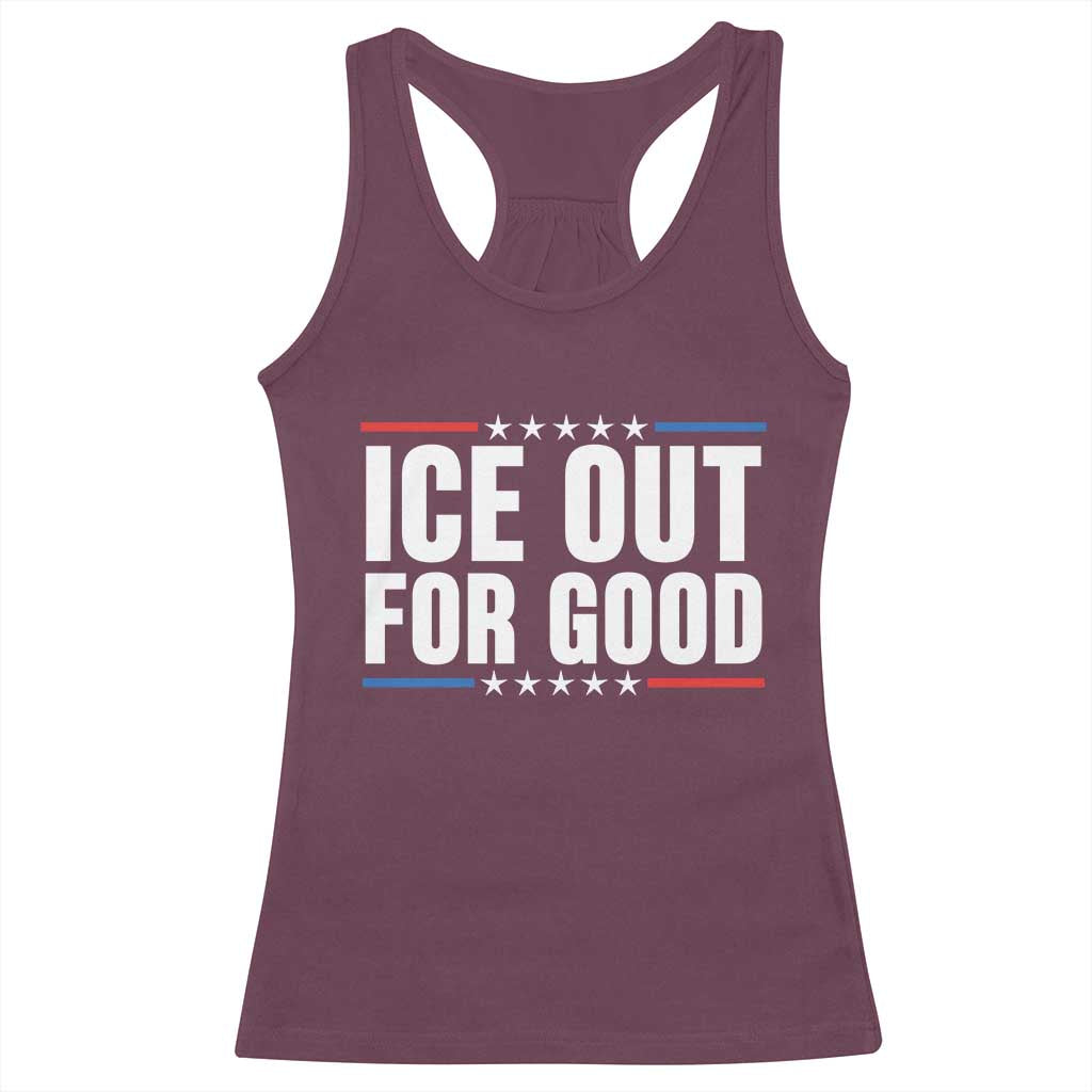 Ice Out For Good Patriotic Protest Racerback Tank Top Justice Political Resistance