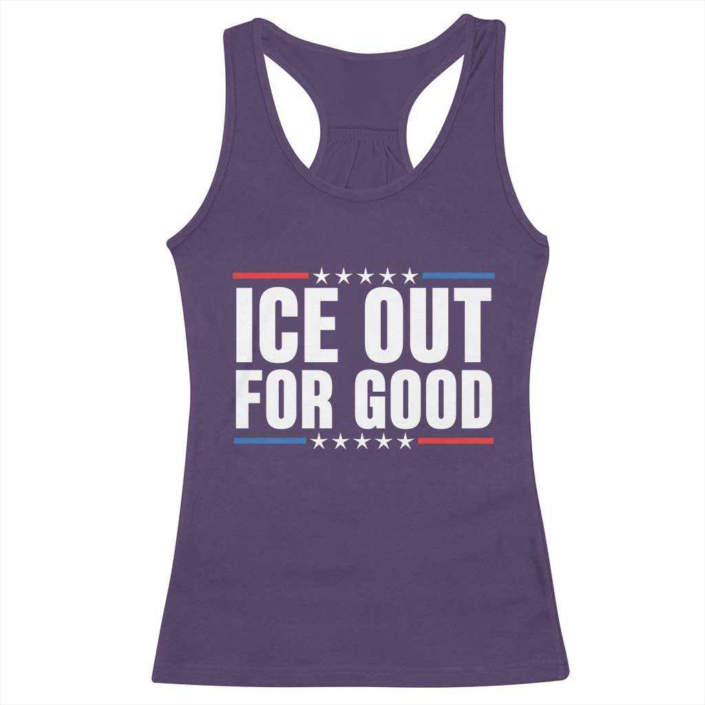 Ice Out For Good Patriotic Protest Racerback Tank Top Justice Political Resistance