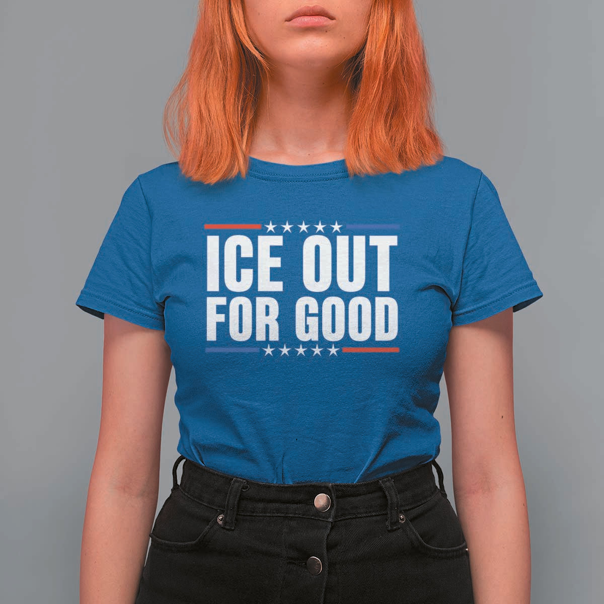 Ice Out For Good Patriotic Protest T Shirt For Women Justice Political Resistance