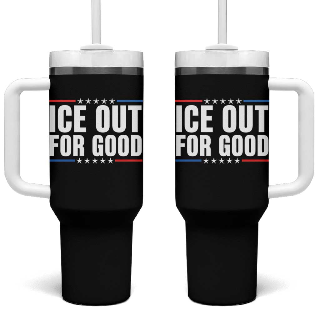 Ice Out For Good Patriotic Protest Tumbler With Handle Justice Political Resistance