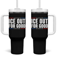 Ice Out For Good Patriotic Protest Tumbler With Handle Justice Political Resistance