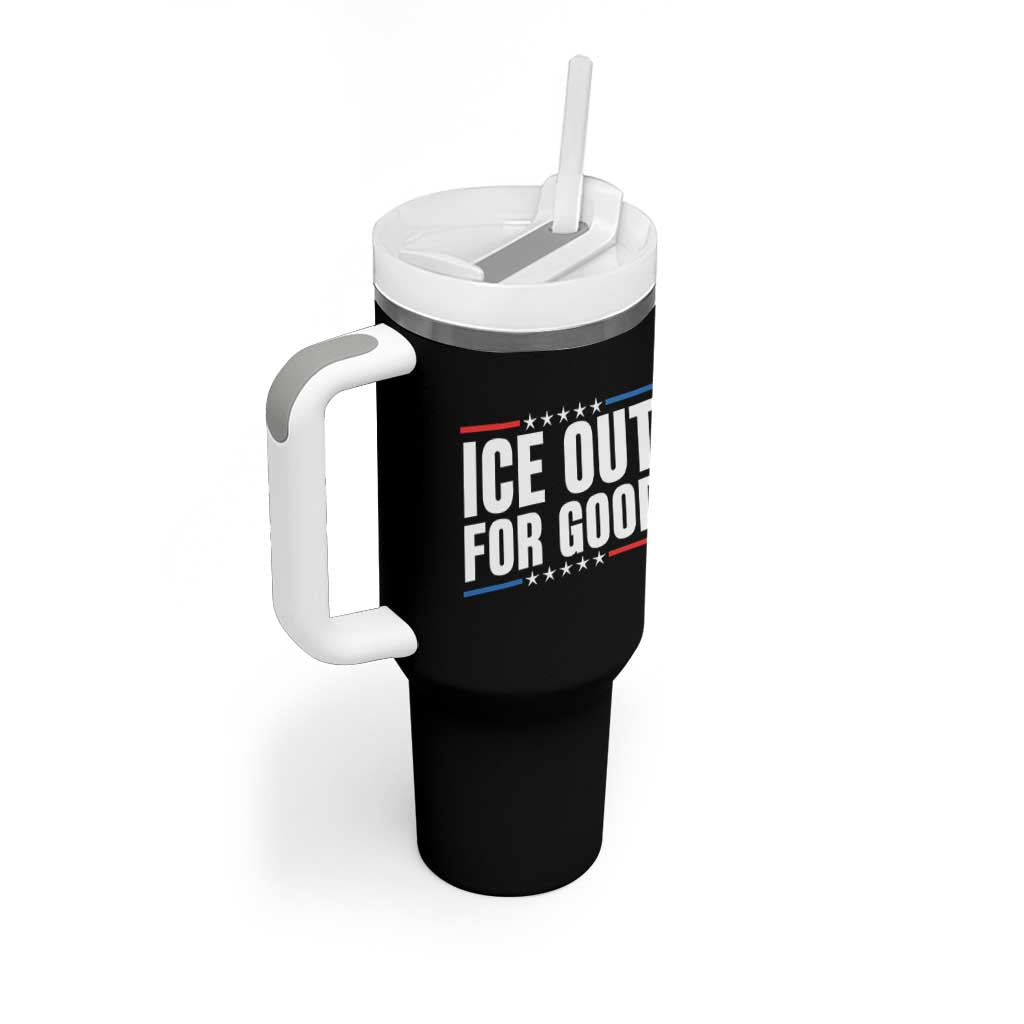 Ice Out For Good Patriotic Protest Tumbler With Handle Justice Political Resistance