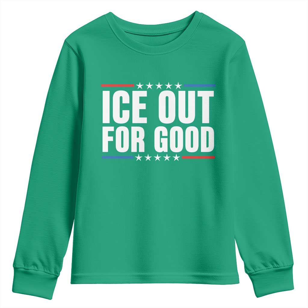 Ice Out For Good Patriotic Protest Youth Sweatshirt Justice Political Resistance