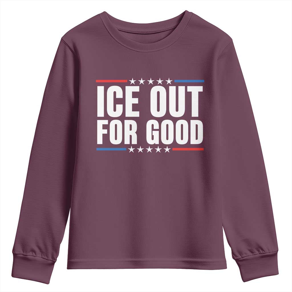 Ice Out For Good Patriotic Protest Youth Sweatshirt Justice Political Resistance