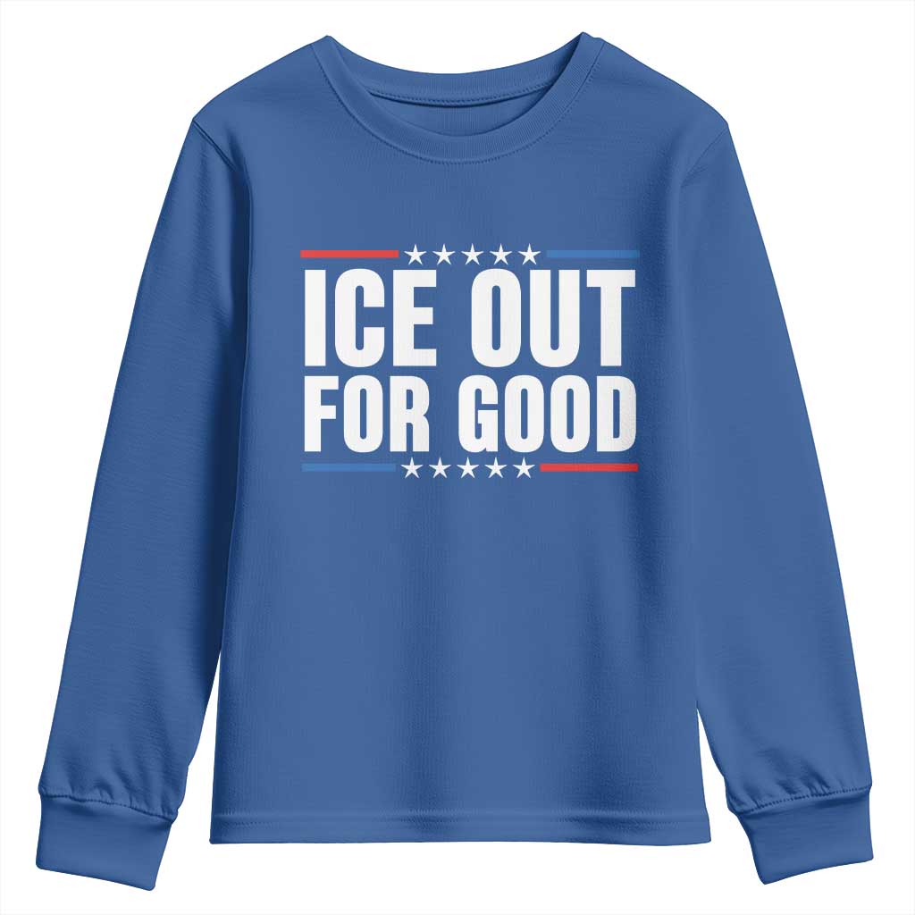 Ice Out For Good Patriotic Protest Youth Sweatshirt Justice Political Resistance