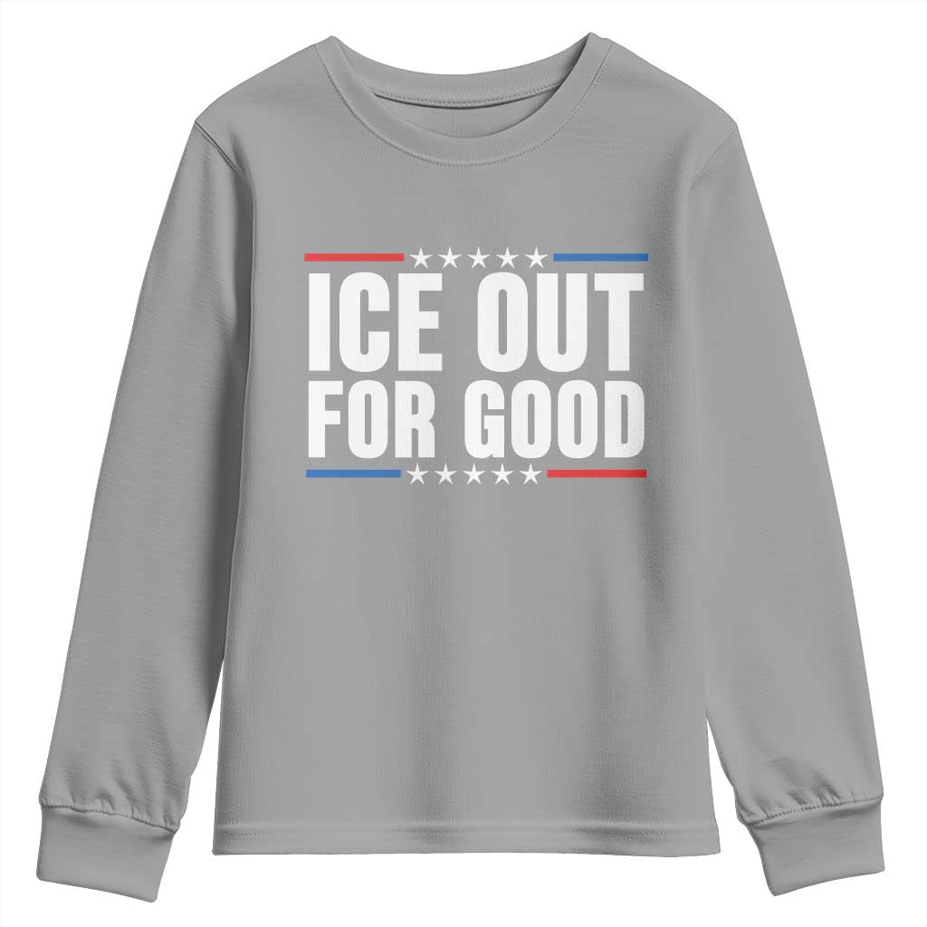 Ice Out For Good Patriotic Protest Youth Sweatshirt Justice Political Resistance