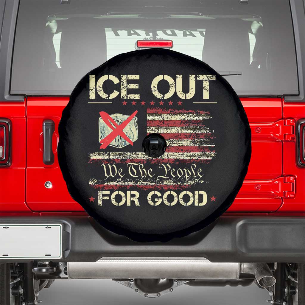 Ice Out For Good We The People Spare Tire Cover Justice and Freedom Political Resistance American Flag