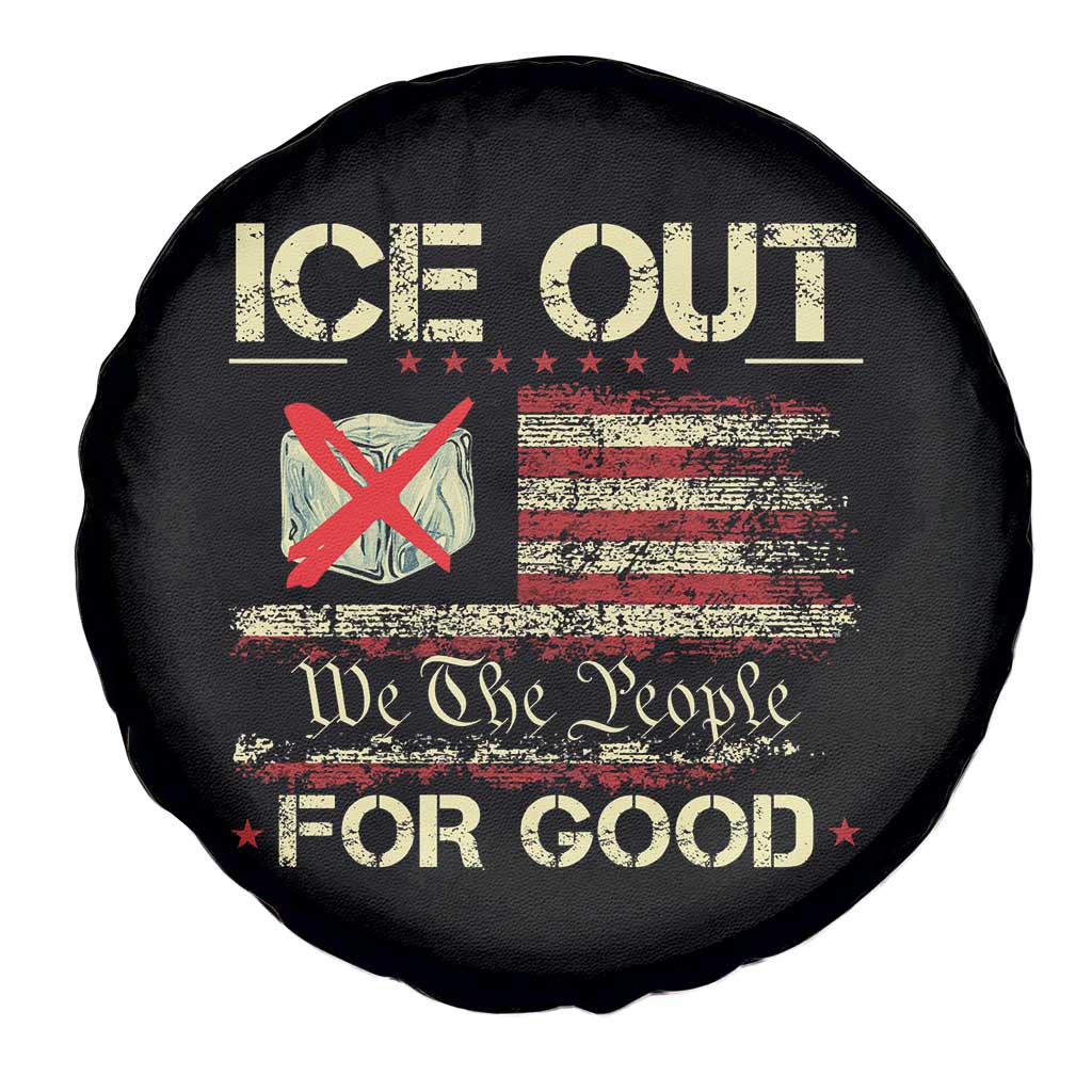 Ice Out For Good We The People Spare Tire Cover Justice and Freedom Political Resistance American Flag
