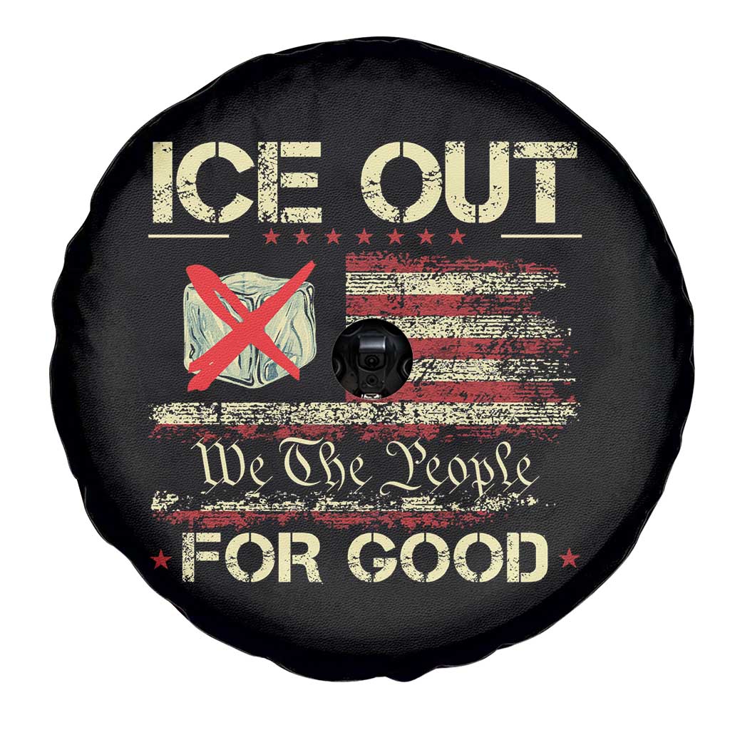 Ice Out For Good We The People Spare Tire Cover Justice and Freedom Political Resistance American Flag