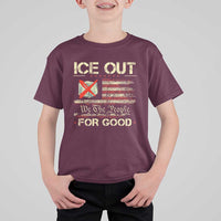 Ice Out For Good We The People T Shirt For Kid Justice and Freedom Political Resistance American Flag