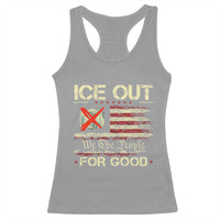 Ice Out For Good We The People Racerback Tank Top Justice and Freedom Political Resistance American Flag