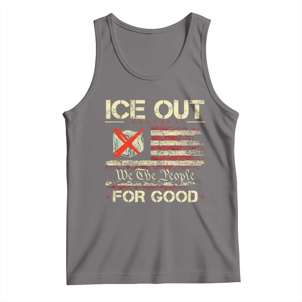 Ice Out For Good We The People Tank Top Justice and Freedom Political Resistance American Flag