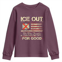 Ice Out For Good We The People Youth Sweatshirt Justice and Freedom Political Resistance American Flag