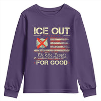 Ice Out For Good We The People Youth Sweatshirt Justice and Freedom Political Resistance American Flag