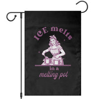 Ice Melts In A Melting Pot Garden Flag Funny Cooking Woman Retro Feminist Political Statement