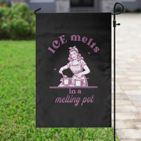 Ice Melts In A Melting Pot Garden Flag Funny Cooking Woman Retro Feminist Political Statement