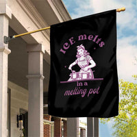Ice Melts In A Melting Pot Garden Flag Funny Cooking Woman Retro Feminist Political Statement