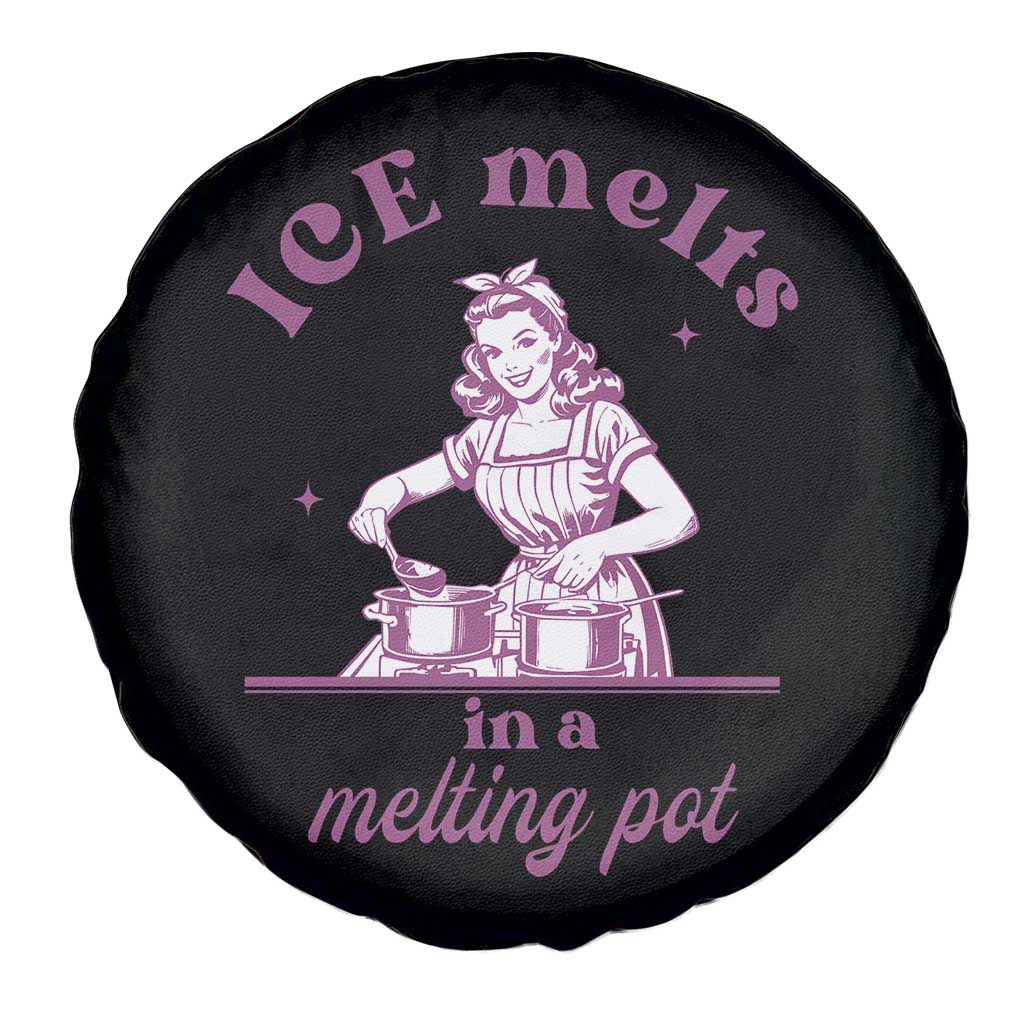 Ice Melts In A Melting Pot Spare Tire Cover Funny Cooking Woman Retro Feminist Political Statement