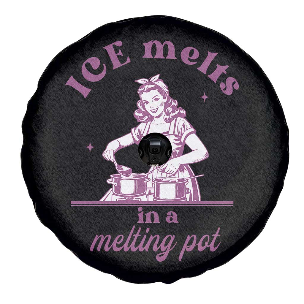 Ice Melts In A Melting Pot Spare Tire Cover Funny Cooking Woman Retro Feminist Political Statement