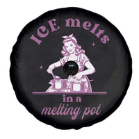 Ice Melts In A Melting Pot Spare Tire Cover Funny Cooking Woman Retro Feminist Political Statement