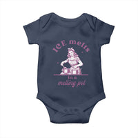 Ice Melts In A Melting Pot Baby Onesie Funny Cooking Woman Retro Feminist Political Statement