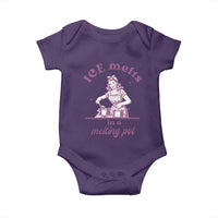 Ice Melts In A Melting Pot Baby Onesie Funny Cooking Woman Retro Feminist Political Statement