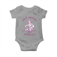 Ice Melts In A Melting Pot Baby Onesie Funny Cooking Woman Retro Feminist Political Statement