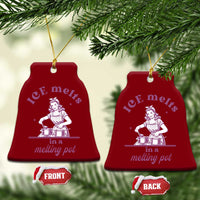 Ice Melts In A Melting Pot Ceramic Ornament Funny Cooking Woman Retro Feminist Political Statement