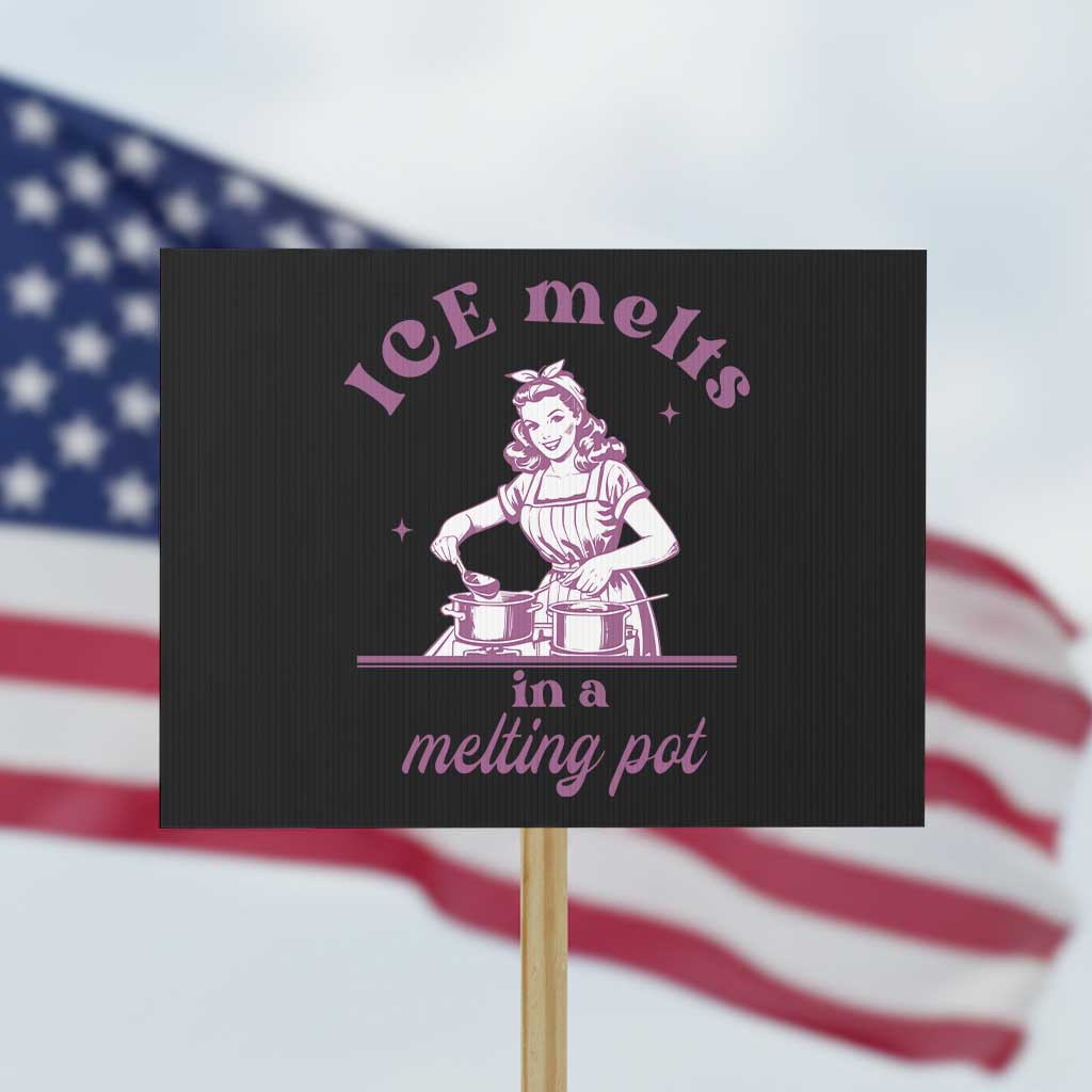 Ice Melts In A Melting Pot Protest Sign Funny Cooking Woman Retro Feminist Political Statement