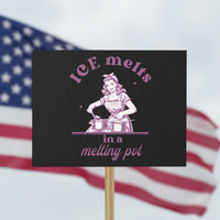 Ice Melts In A Melting Pot Protest Sign Funny Cooking Woman Retro Feminist Political Statement