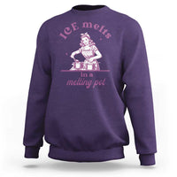 Ice Melts In A Melting Pot Sweatshirt Funny Cooking Woman Retro Feminist Political Statement