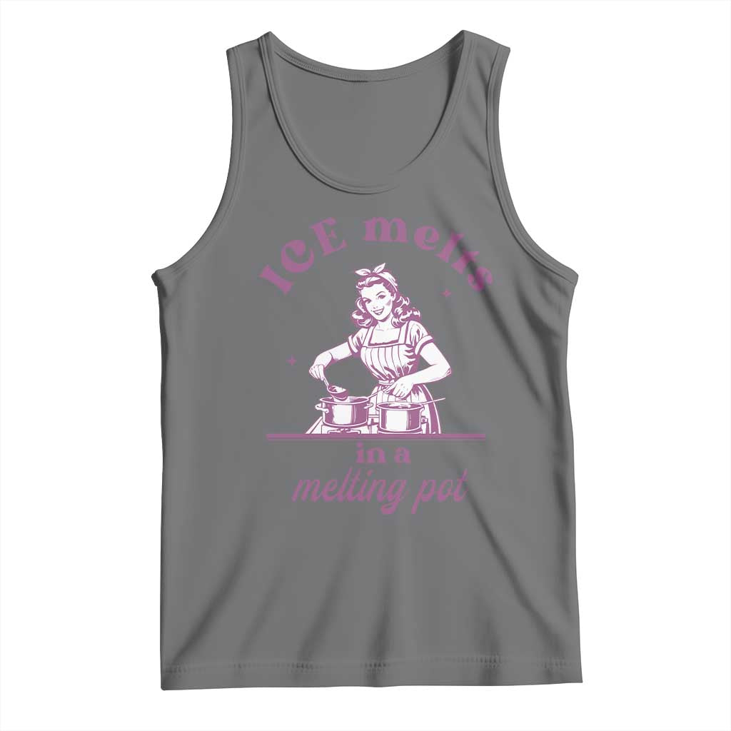 Ice Melts In A Melting Pot Tank Top Funny Cooking Woman Retro Feminist Political Statement
