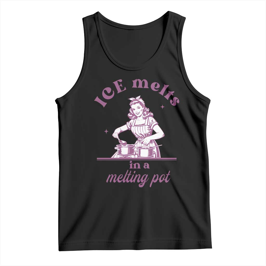 Ice Melts In A Melting Pot Tank Top Funny Cooking Woman Retro Feminist Political Statement