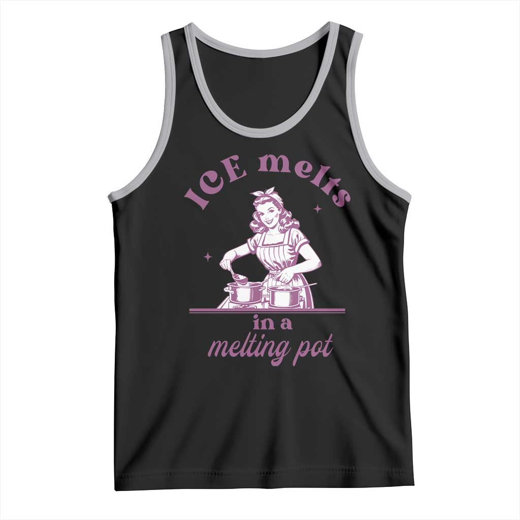 Ice Melts In A Melting Pot Tank Top Funny Cooking Woman Retro Feminist Political Statement